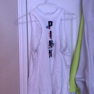 PINK raceback tank top